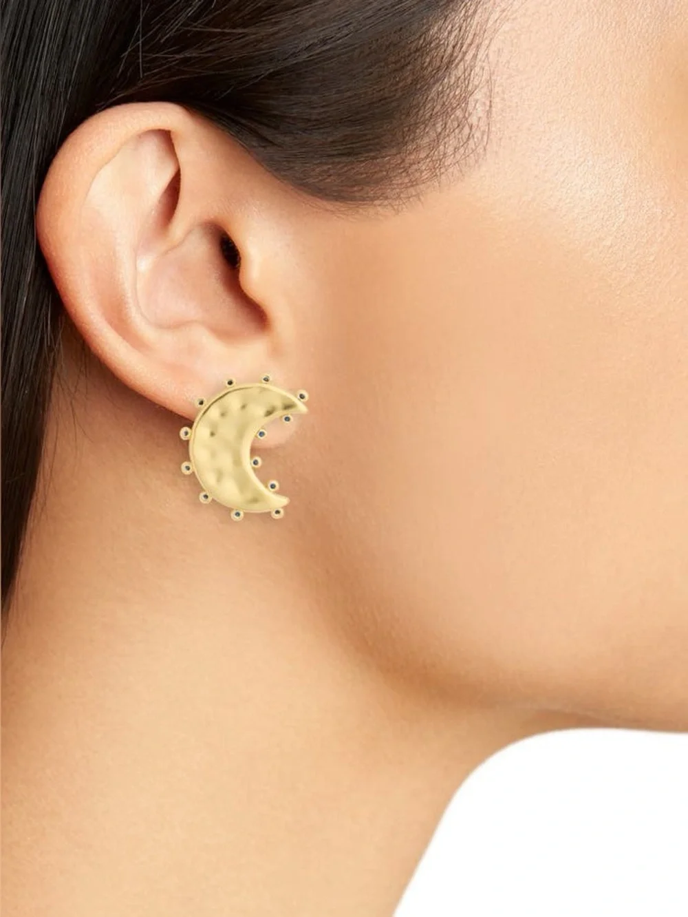 MADEWELL Celestial Crescent Moon Stud Earrings